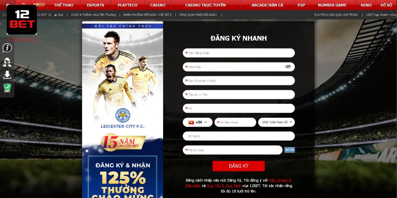 Hướng dẫn tham gia chơi game tại nhà cái 12Bet